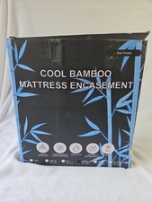 Queen Bamboo Waterproof Mattress Protector Cooling Cover New Open Box