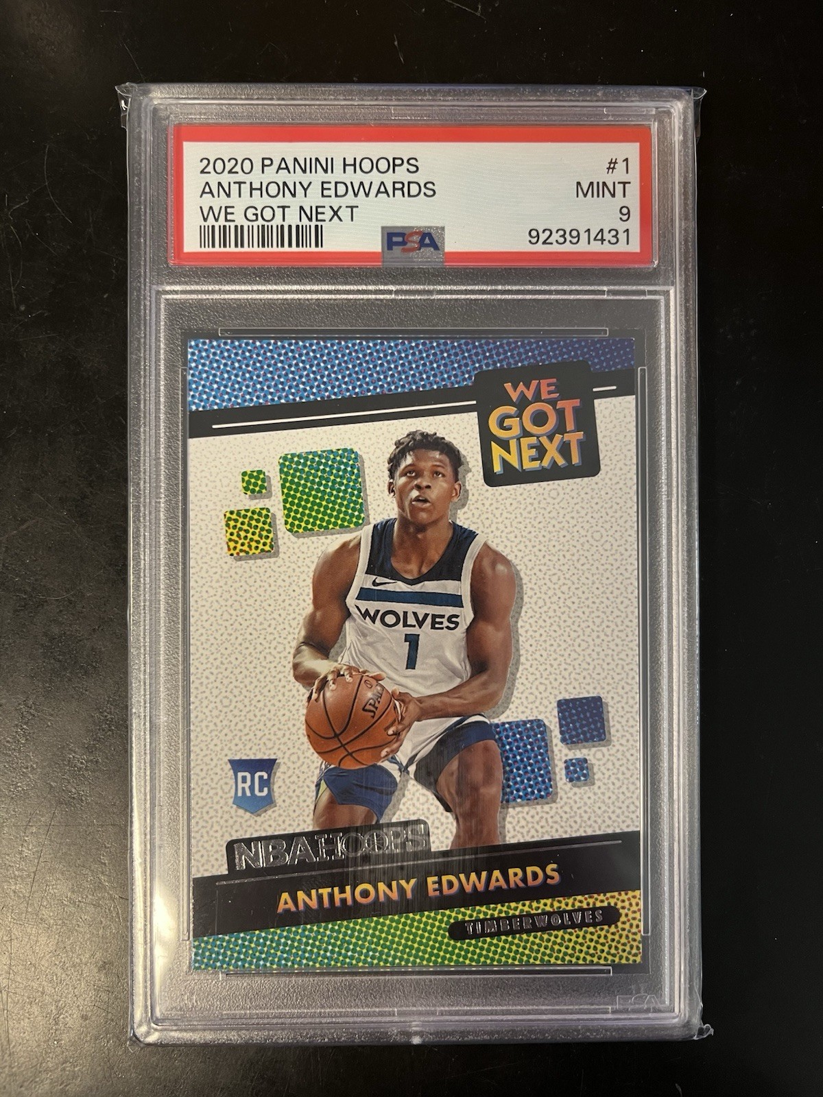 2020 Hoops We Got Next #1 Anthony Edwards PSA 9 RC Rookie