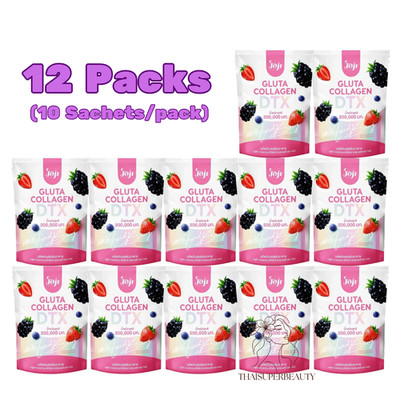 12x JOJI Gluta Collagen DTX 200,000mg Mixed Berry Skin Care Drink, Detox toxins