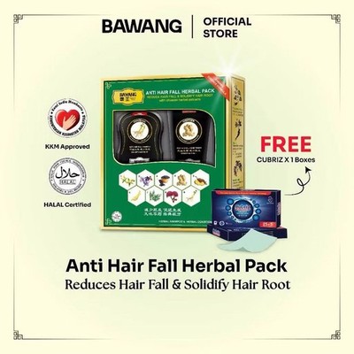 BAWANG Anti Hair Fall Herbal Pack Shampoo 200ml+ Conditioner 80ml , Ship by UPS