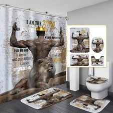 African American King Lion Shower Curtain or Bathroom Sets
