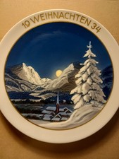 Rosenthal Weihnachtsteller 1934, Christnacht, Entwurf Otto Koch