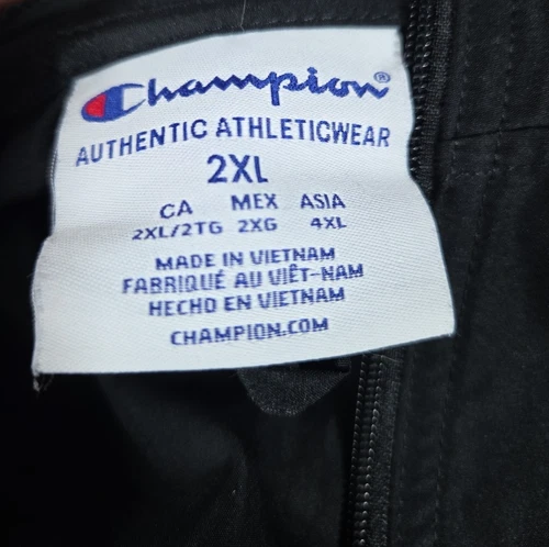 Champion Georgia Bulldog Mens 2XL Black Pullover Windbreaker Hoodie Jacket image 14