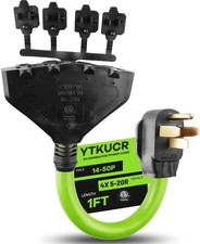 50 Amp to 110 Adapter RV Cord, 50 Amp to 20 Amp RV Distribution Adapter Cord,...