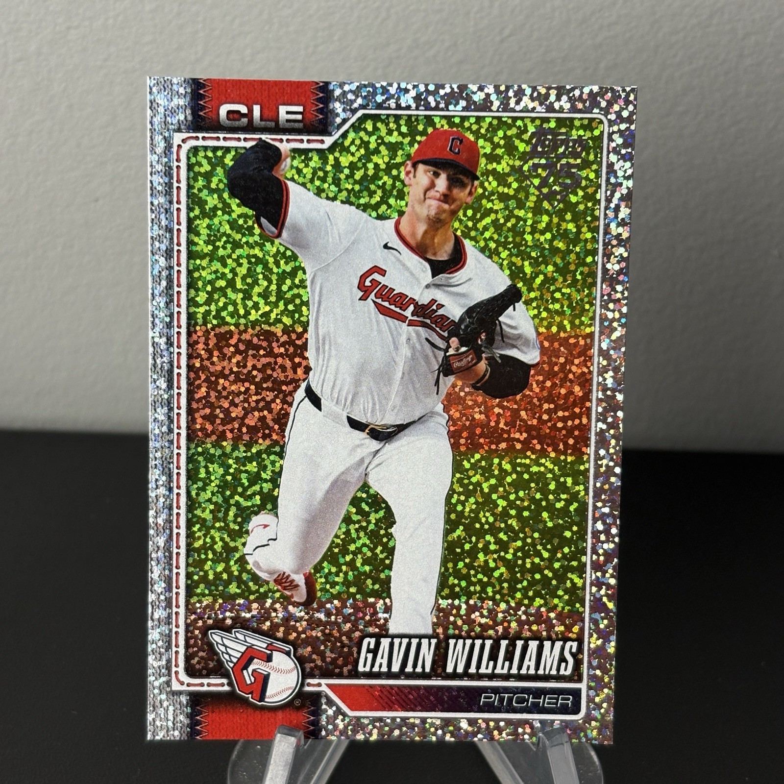 Gavin Williams Confetti Foil 2026 Topps Series 1 Celebration Card #254 Guardians