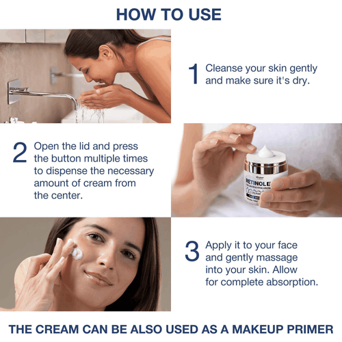 Retinol Pro Collagen Gesichtscreme mit Hyaluronsäure feuchtigkeitsspendende straffende Creme - Bild 7 von 7