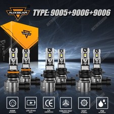 Auxbeam 900590069006 Combo 6500k Led Headlight Highlowfog Light Bulbs Lamps