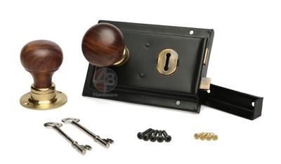 Traditionnel Rétro Classique Vintage Old English Rim Serrure De Porte Bouton Poignées Set