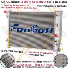 4 Row Core Aluminum Radiator For 1997-2004 Chevy Corvette Z06 C5 5.7L V8 AT