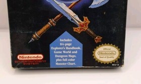NES Final Fantasy With Game World Map/Monster Id Book, Box & Game Cover Vintage