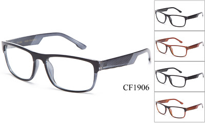 Rectangular Men Unisex Clear Lens Fashion Classic Frame Solid Colors Len W/UV