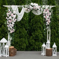 Wide Garden Arch Metal Archway Gate Rose Vine Plants Climbing Trellis Heavy Duty