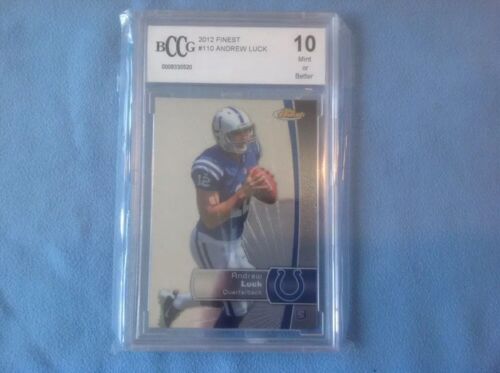 2012 TOPPS FINEST FOOTBALL. BCCG 10 MINT ANDREW LUCK RC MINT
