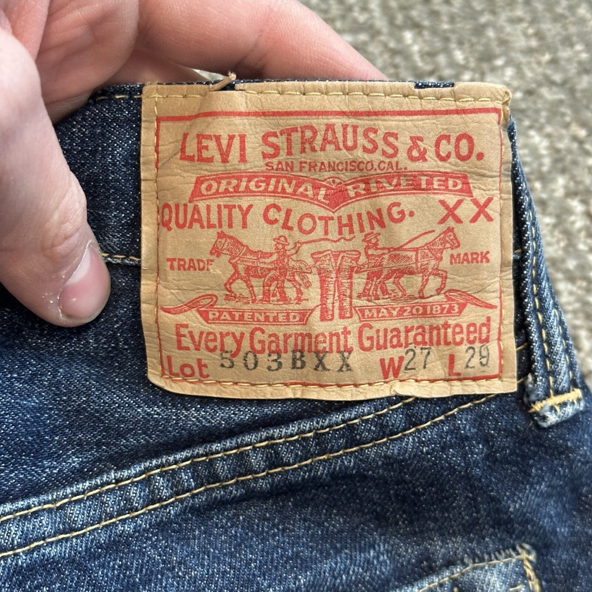 Vintage 1960's Levis Big E 503BXX Selvedge Denim Jeans 26