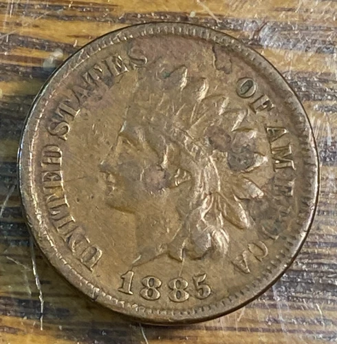 1885 Indian Cent Nice Original VF CHRC