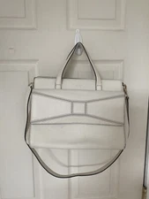 new KATE SPADE bridge place CHANTAL handbag cream white leather satchel bow bag