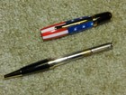 Manhattan Ballpoint Twist Pen with Stars and Stripes Body & Gold & Black Trim — photo 7