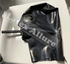 Latex gummi mask with eye glass 15cm long nose tube with mouth sheath breath 0.4