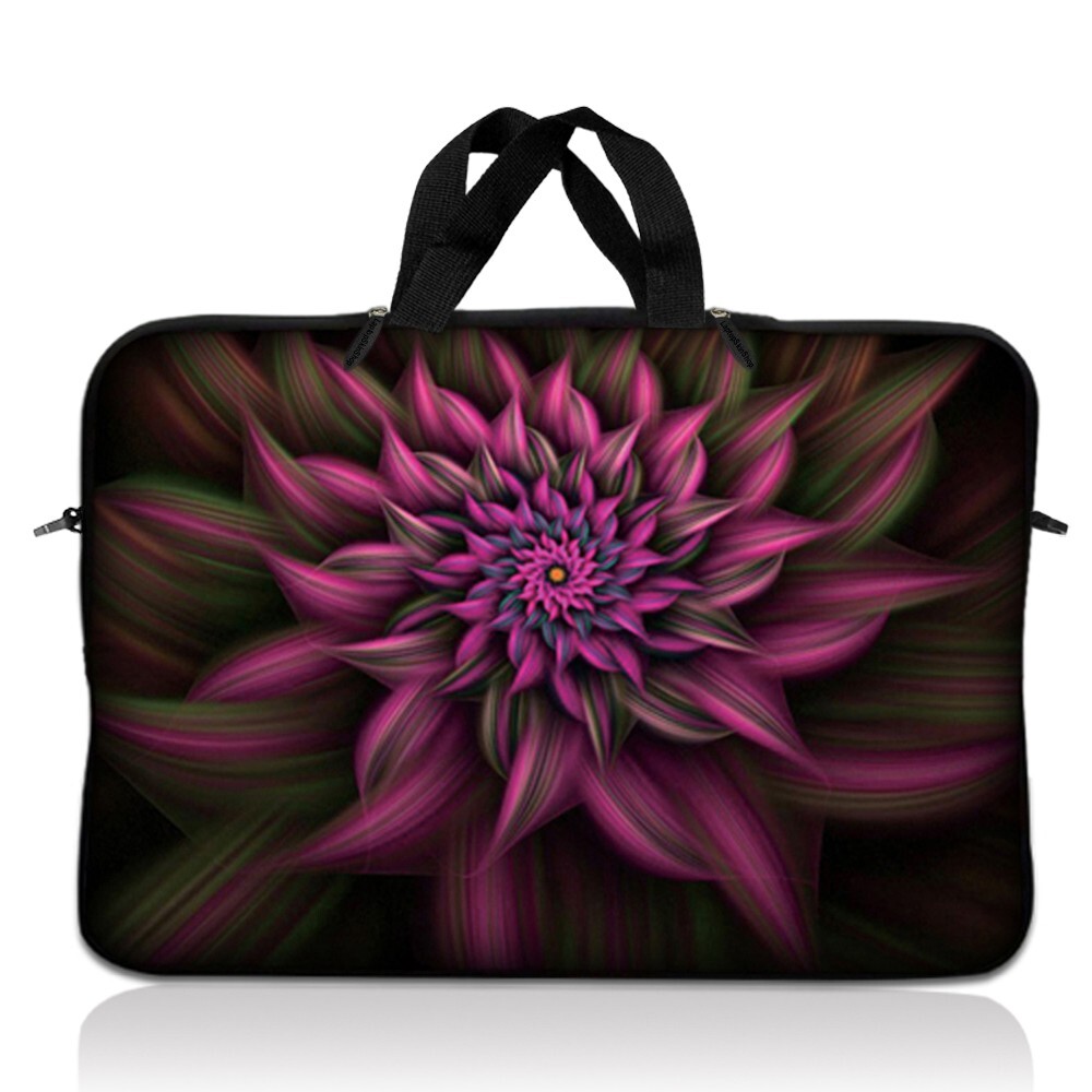 15.6 Inch Laptop Bag Sleeve Carry Case w Handle Macbook Notebook Asus Flower Art