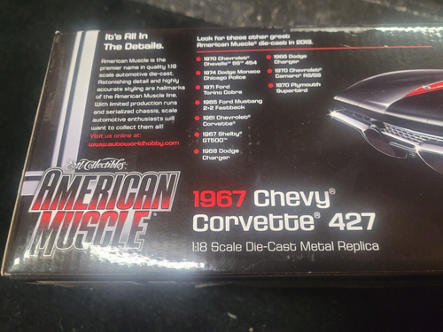 Chevy Corvette 427 1967 Auto World American Muscle nuevo en caja fundido a presión 1:18 - Imagen 5 de 5