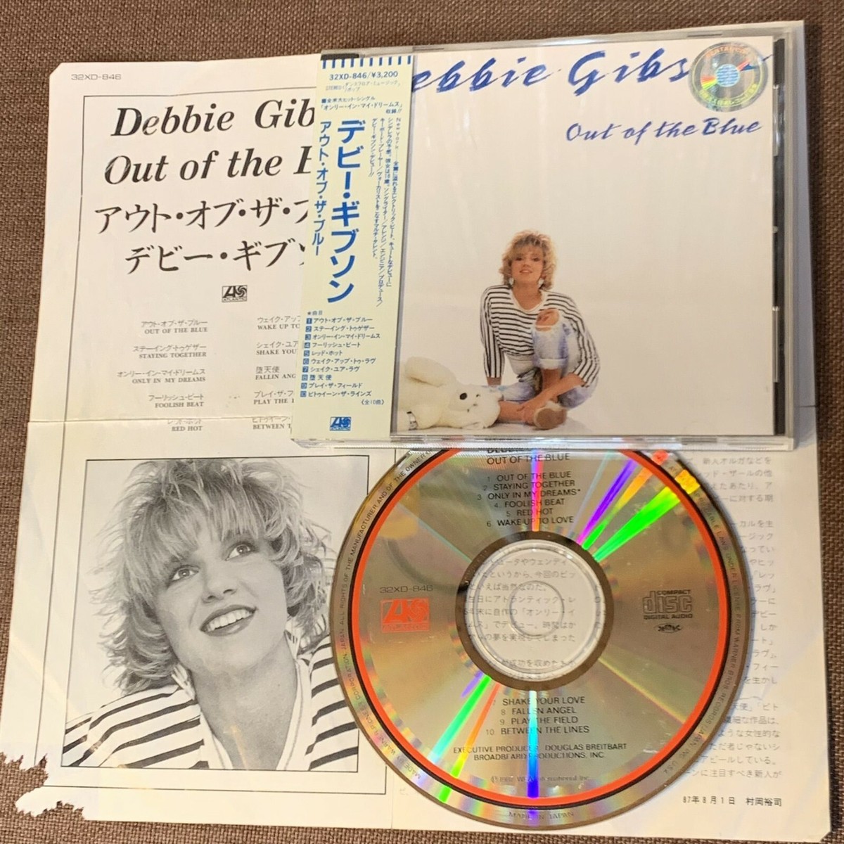 DEBBIE GIBSON Out Of The Blue JAPAN CD 32XD-846 PAPER OBI (Not 
