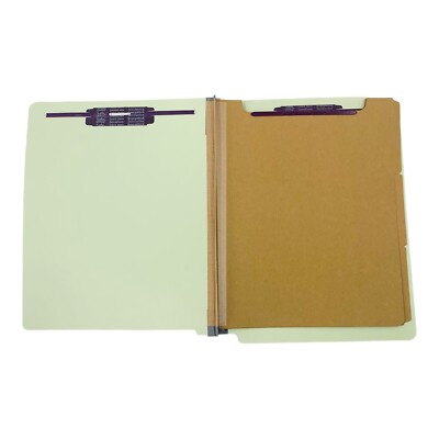 10 Folders Smead End Tab Letter Size Classification Folders 8 Section Gray/Green
