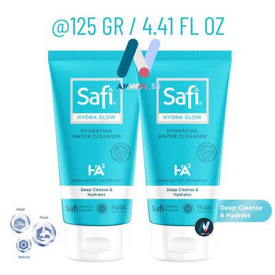 SAFI Hydra Glow Hydrating Water Soft Facial Deep Cleanser Bright Moist 2X 125gr