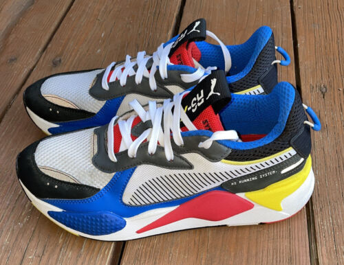 Puma RS-X Toys White Royal Red Running System Shoes Casual Sneaker Men's Sz9.5 - Afbeelding 1 van 7