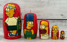 Cartoon Heroes Russian Nesting Doll 3.93'' Hand Painted Matryoshka Doll 5pcs