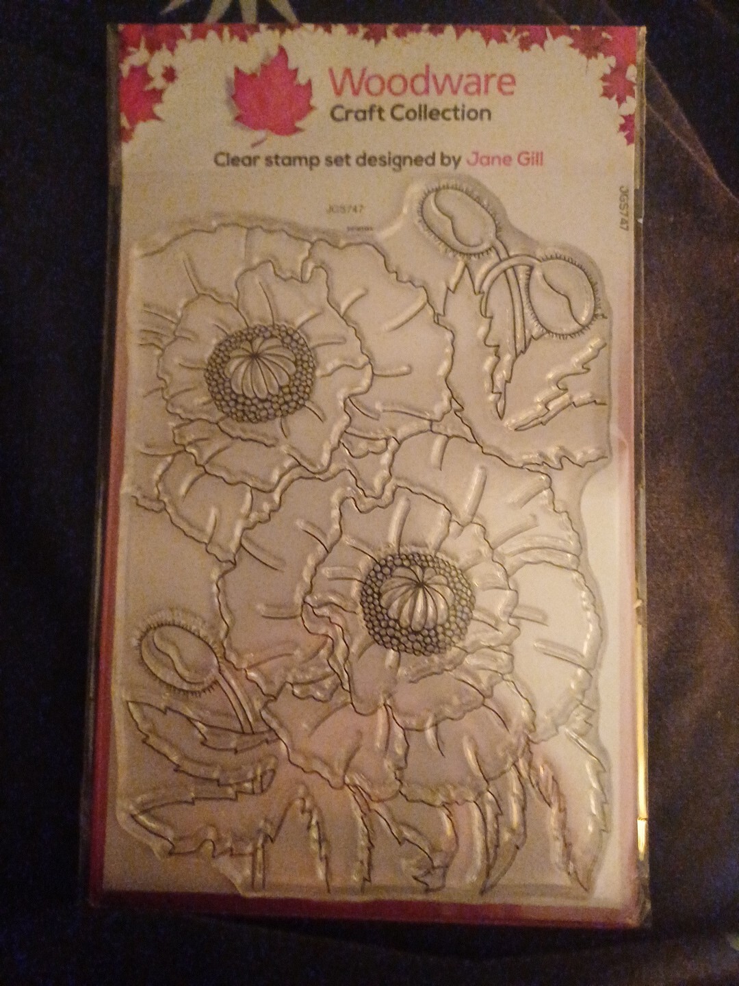 POPPIES (JGS747) - Clear Magic Stamp - Woodware. Brand New.