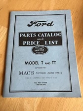 Mac's Antique Auto Ford Model T and TT Parts Catalog and Price List 1980