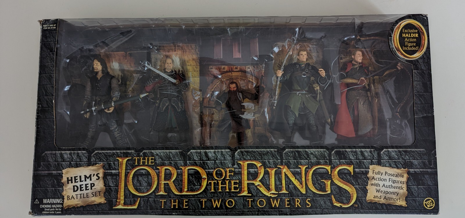 【toy-biz】ロード・オブ・ザ・リング ヘルム峡谷の戦いセット レア 未開封 ToyBiz Lord Of The Rings Lotr Two Towers HelmS Deep 5 Set Haldir