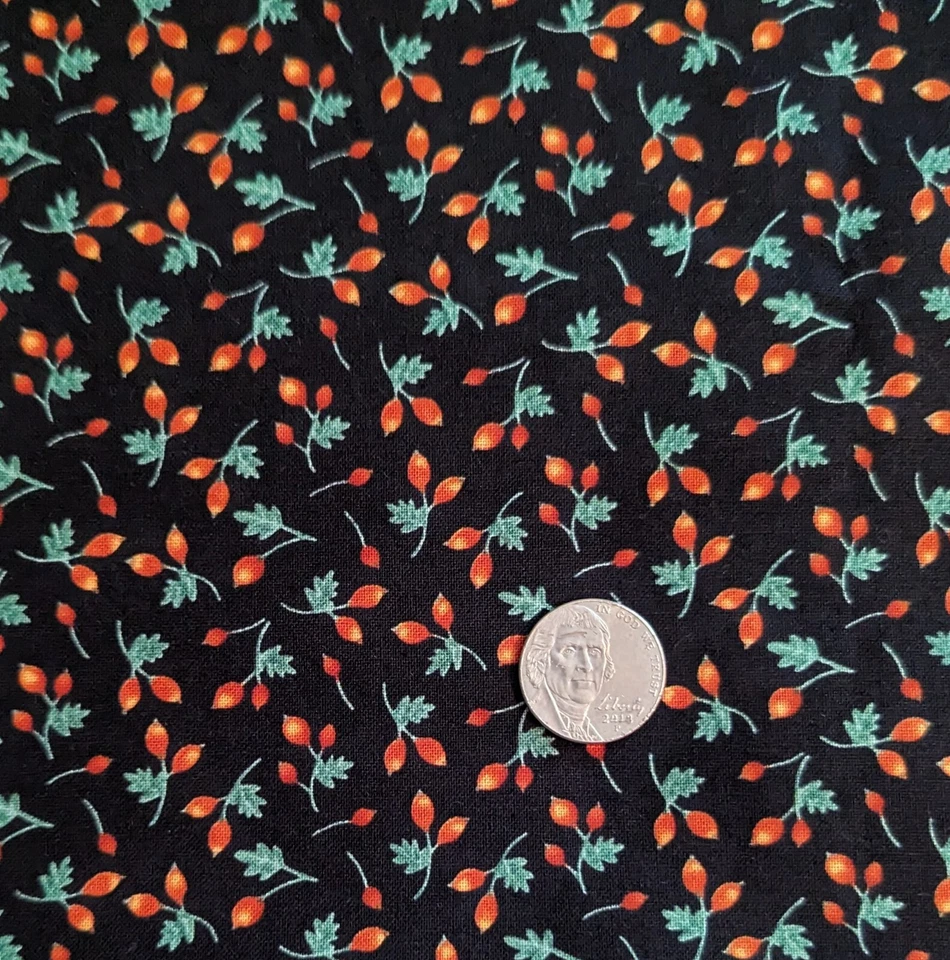 Joyas de otoño tela de algodón gallo rojo Anna Fishkin y Monica Zhu 1 yarda Foto 2 de 2