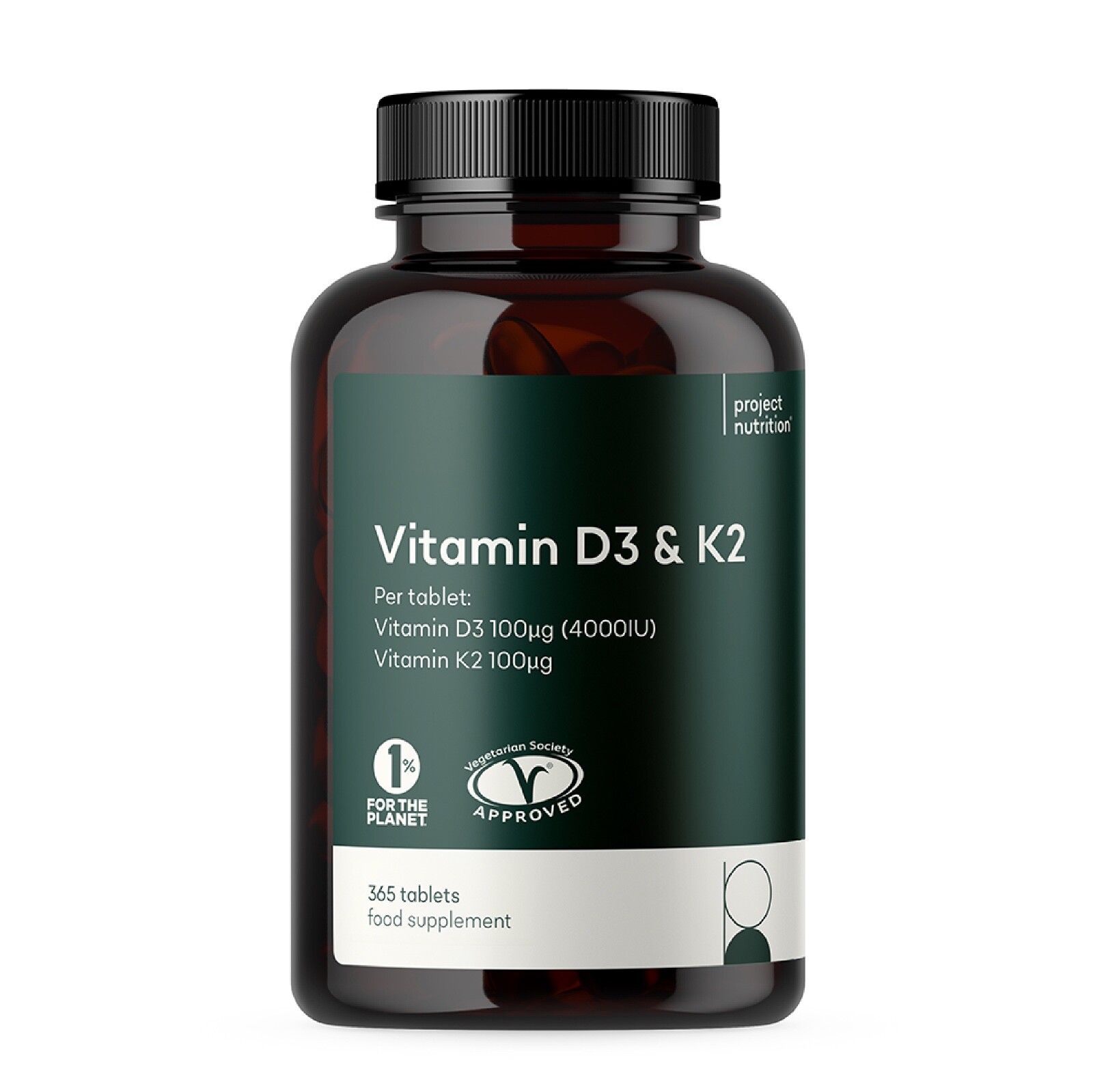 Vitamin D3 K2 Tablets 4000IU - 365 Tablets - Vit D Tablets UK