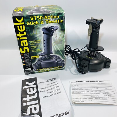 In BOX Saitek Action Stick & Throttle (ST50) Video Games Controller for PC