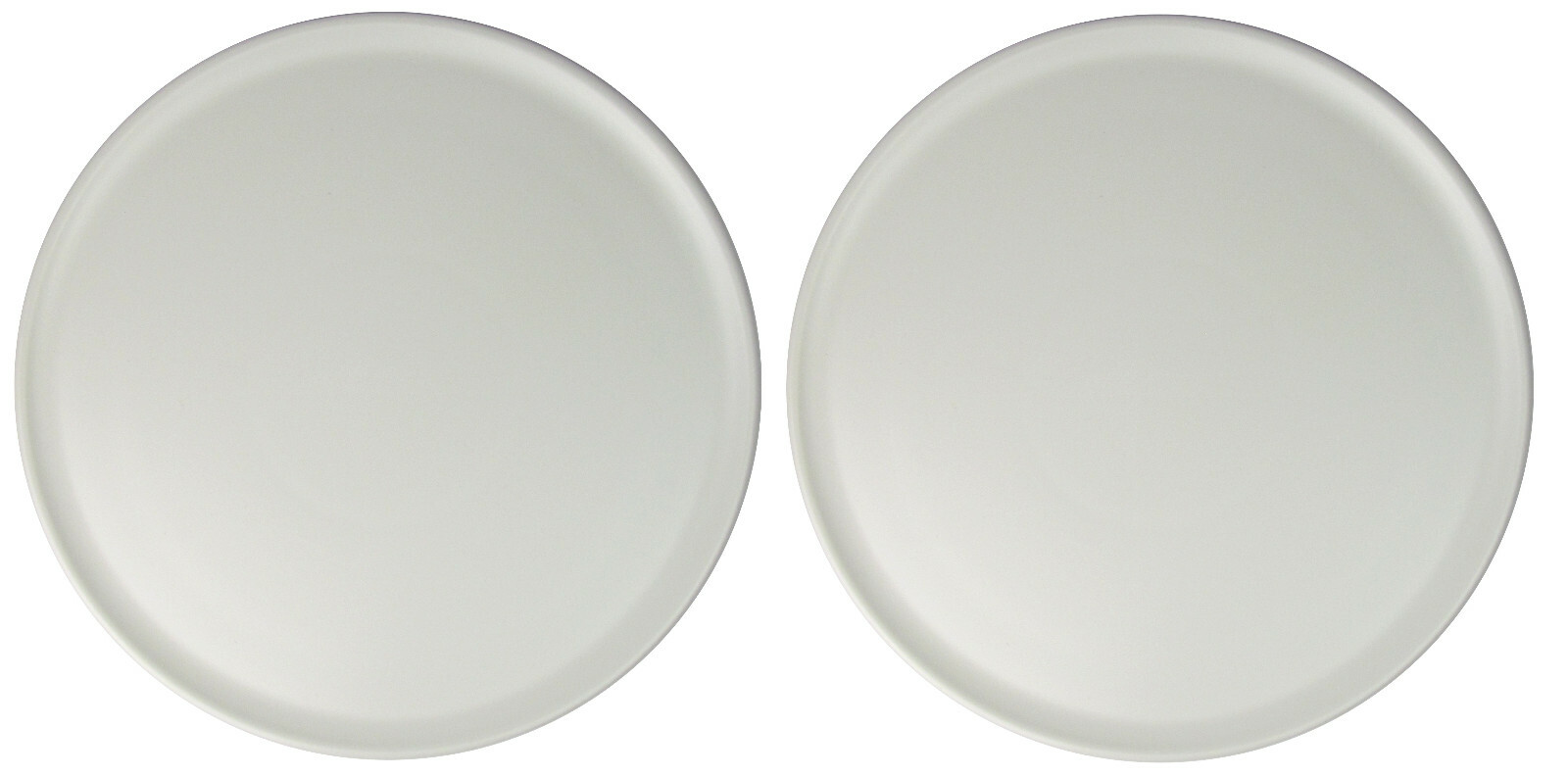 2er - 6er Set XXL Pizzateller Ø 32,5cm - Porzellan in mattschwarz oder mattweiß