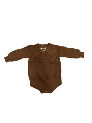 Coco Blanc Camel Cable Short Romper Size 24M