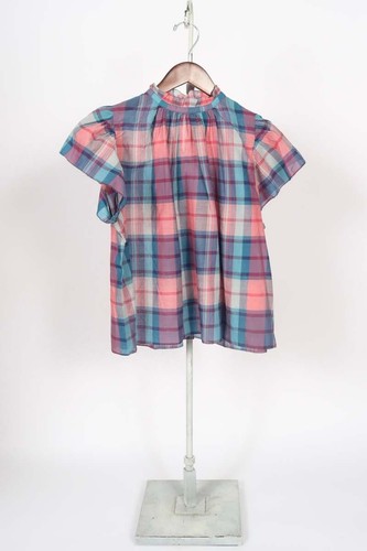 Trovata Birds of Paradis Carla Blouse XS Uk 8 10 12 Boho Check Anthroplologie - Picture 19 of 19
