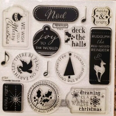 Close To My Heart Christmas Melodies Clear Acrylic Stamp Set D1324