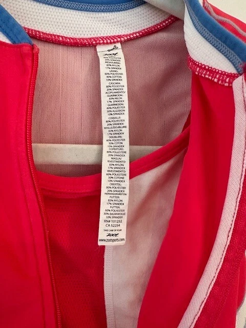 Camiseta de triatlón Zoot para mujer XS Coral Y2K, ciclismo, natación, correr, patrón de color raro Foto 3 de 4