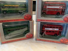 Image of 4 X EFE BUS MODELS: GREENLINE/LONDON TRANSPORT AEC HAMPSTEAD MITCHAM 1/76 NEE