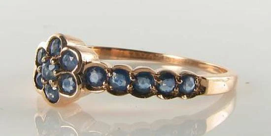 Anillo Eternity Oro Rosa 9ct Zafiro Rosa 9K 9CT Talla O