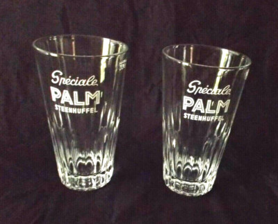 Special Palm  Beer 1960's  Belgian Cafe Inn Tavern pup bar Glass  pair 0.33 cl