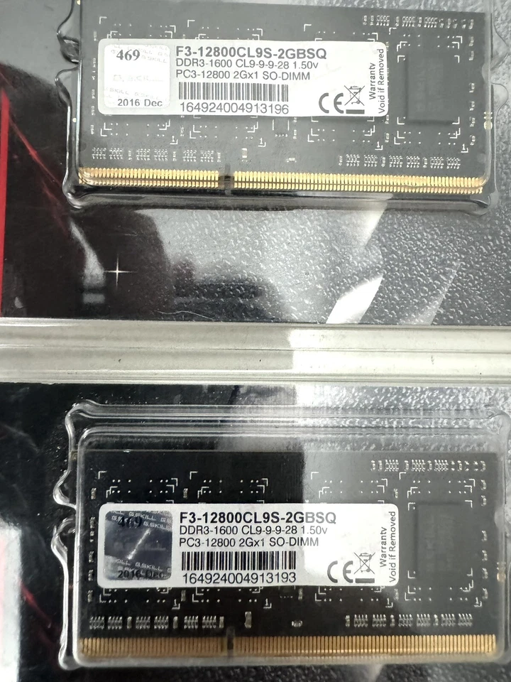 8 GB (2GB × 2) (4GBx1) GSkill SO-DIMM DDR3-1600, DDR3-1333 - Image 2 of 4