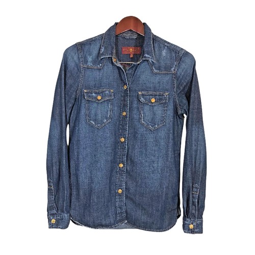 7 For All ManKind Denim Shirt Women's 