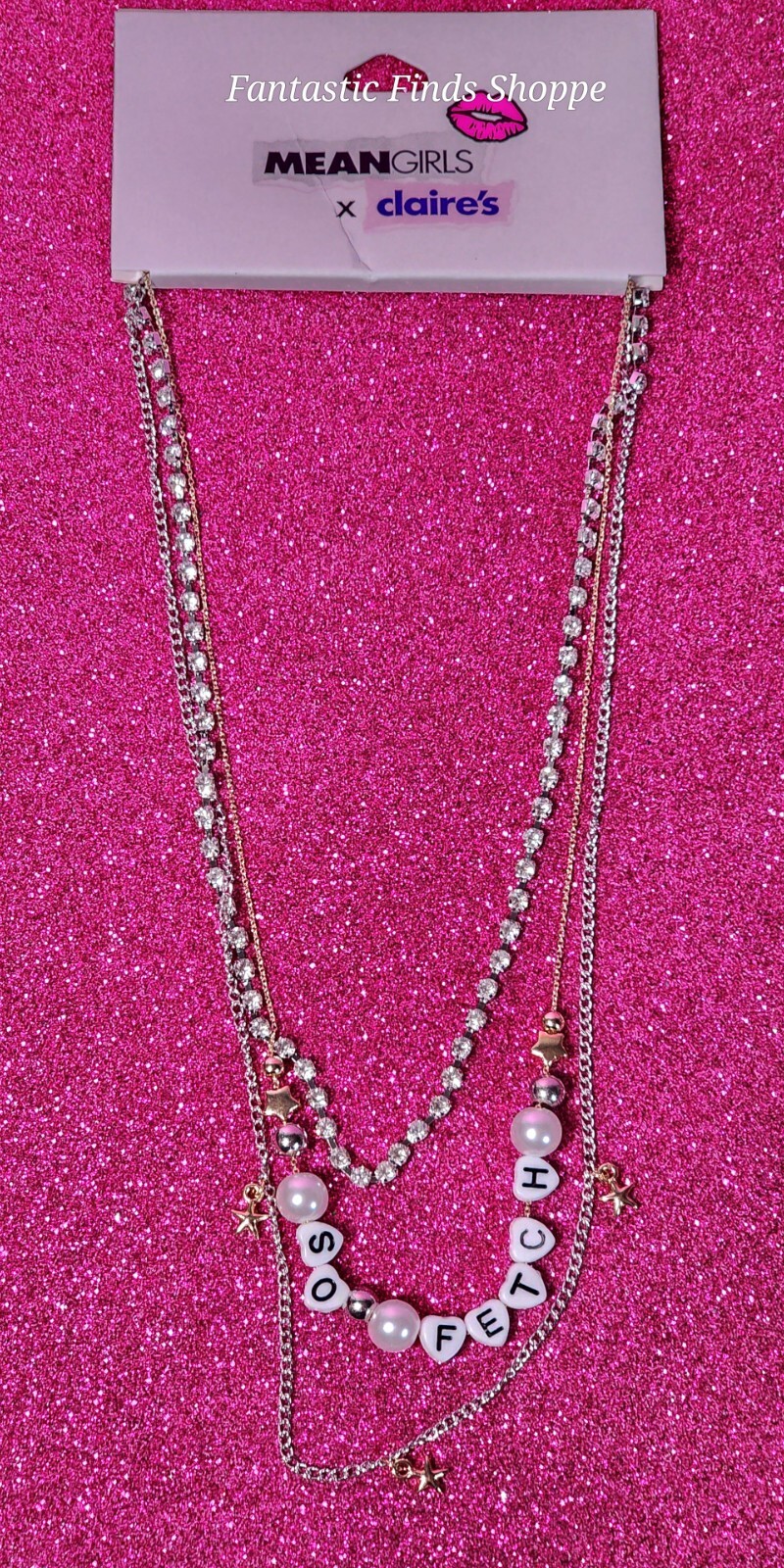 Collar gargantilla en capas Mean Girls x Claire's So Fetch NUEVO EN CAJA