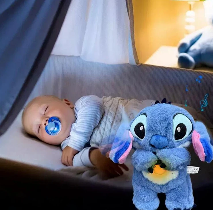 Neu Schlummer Ruhe Stitch Spieluhr Plüsch Kuscheltier Mit Atembewegung Und Musik - Bild 4 von 4