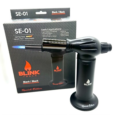 *Special Edition* SE-10 Blink Torch Lighter (Black) - Adjustable Flame And Lock