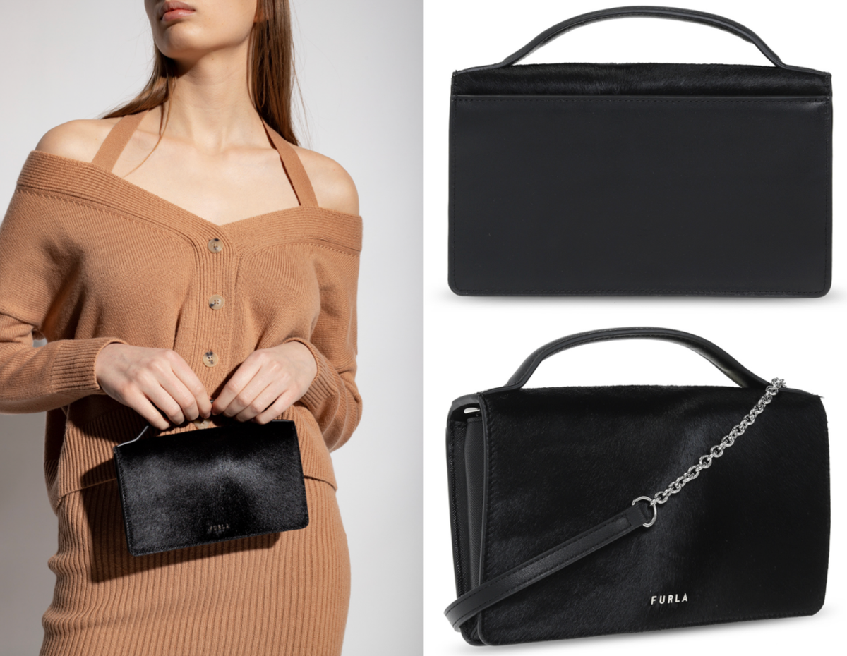 FURLA 1927 Splendida Fur Handtasche Handbag Tasche Clutch Shoulder