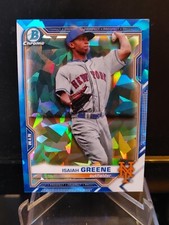 Isaiah Greene RC 2021 Bowman Chrome Prospects Sapphire #BCP-62 New York Mets - A